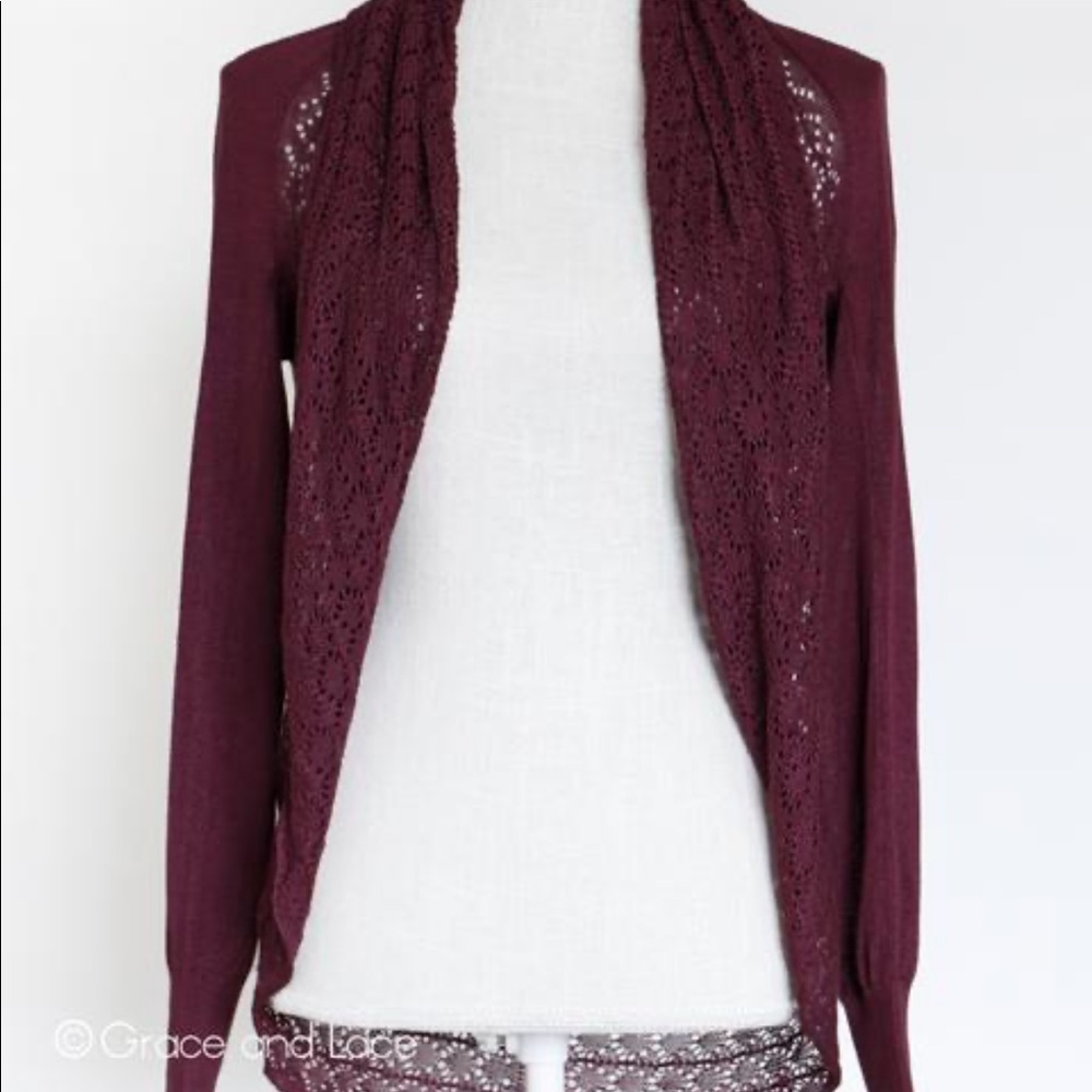 Grace & Lace Burgundy Sweater - Picture 3 of 7